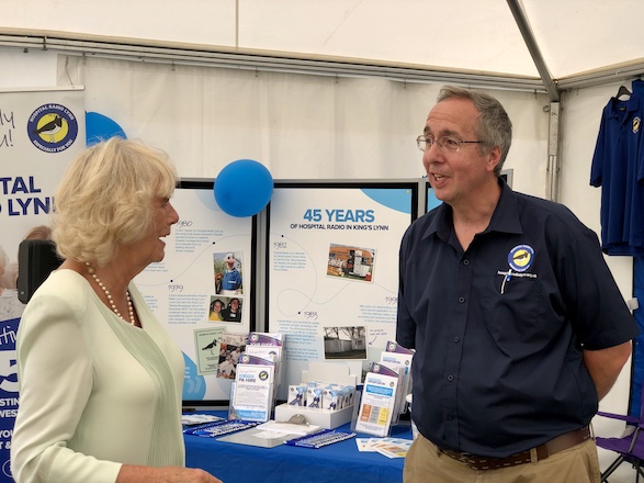 Queen Camilla talking to Steve